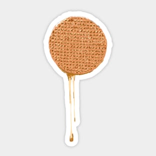 Warm Stroopwafel with dripping syrup Sticker